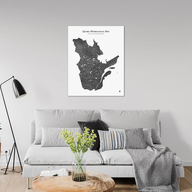 Quebec Hydrological Map - Muir Way - Hydrology