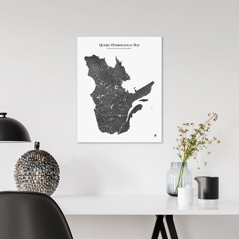 Quebec Hydrological Map - Muir Way - Hydrology