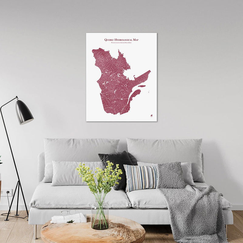 Quebec Hydrological Map - Muir Way - Hydrology