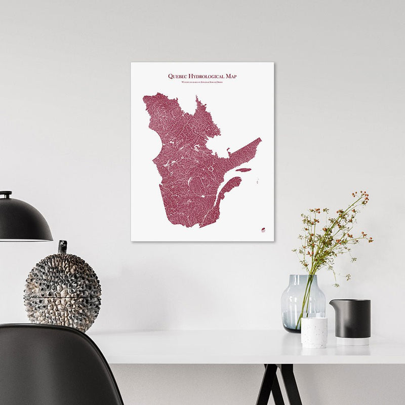 Quebec Hydrological Map - Muir Way - Hydrology
