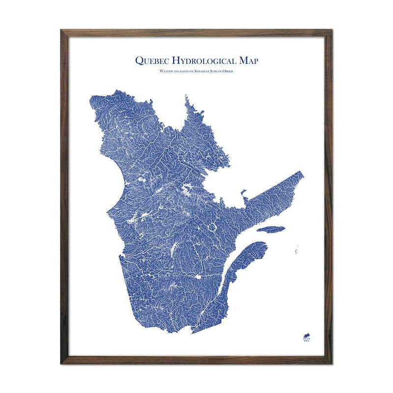 Quebec Hydrological Map - Muir Way - Hydrology