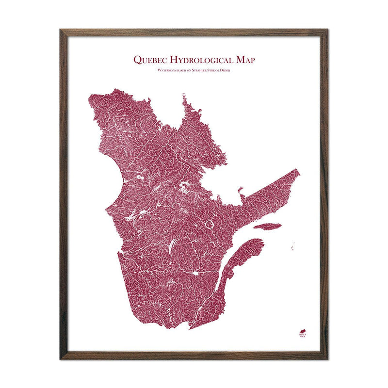 Quebec Hydrological Map - Muir Way - Hydrology