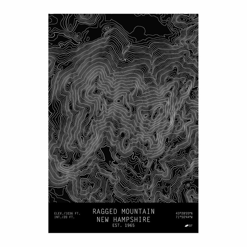 Ragged Mountain, New Hampshire - Muir Way - TOPO Series
