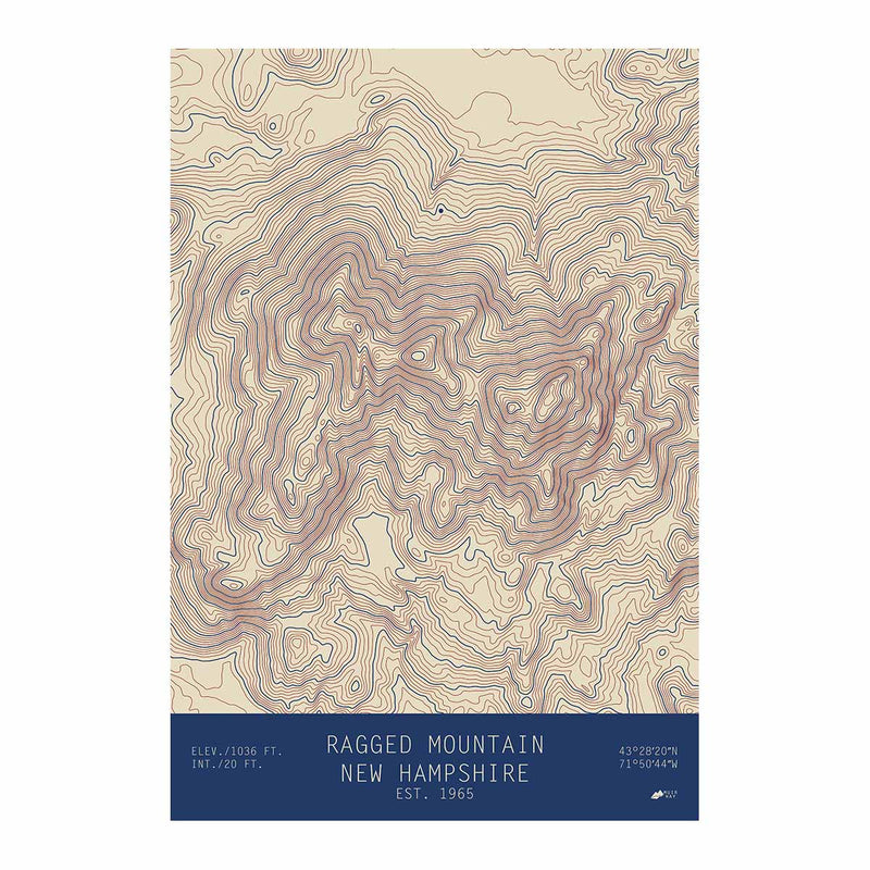 Ragged Mountain, New Hampshire - Muir Way - TOPO Series