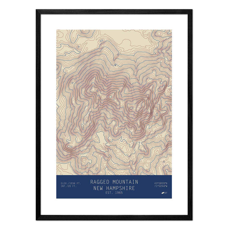 Ragged Mountain, New Hampshire - Muir Way - TOPO Series