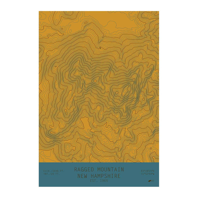 Ragged Mountain, New Hampshire - Muir Way - TOPO Series
