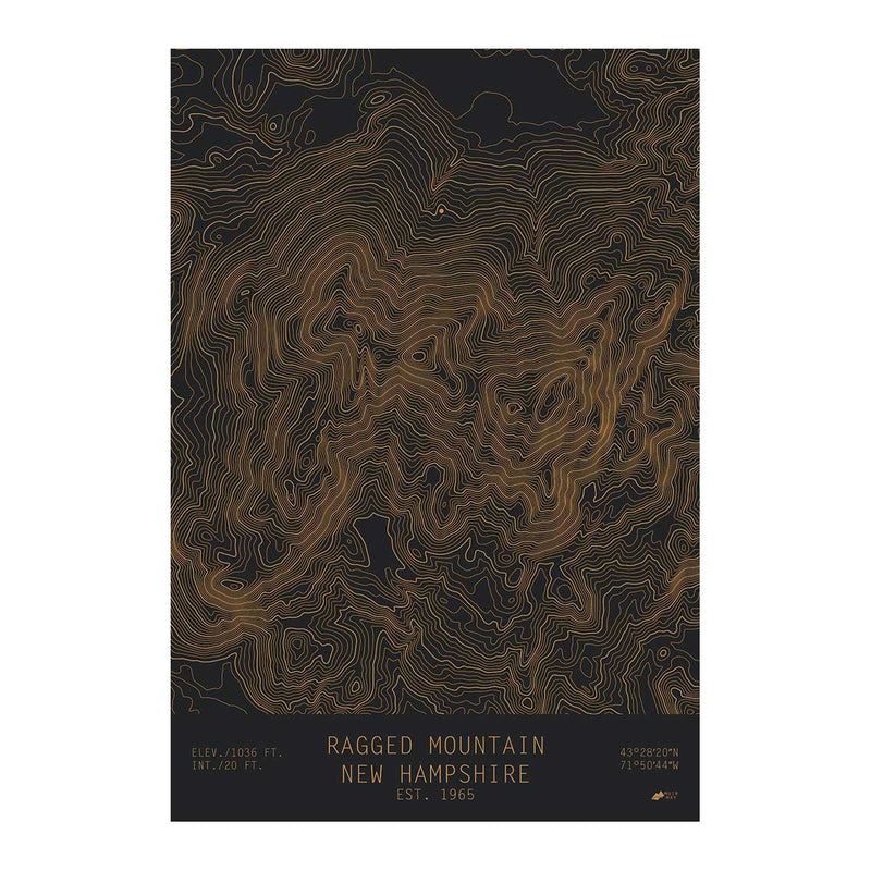 Ragged Mountain, New Hampshire - Muir Way - TOPO Series