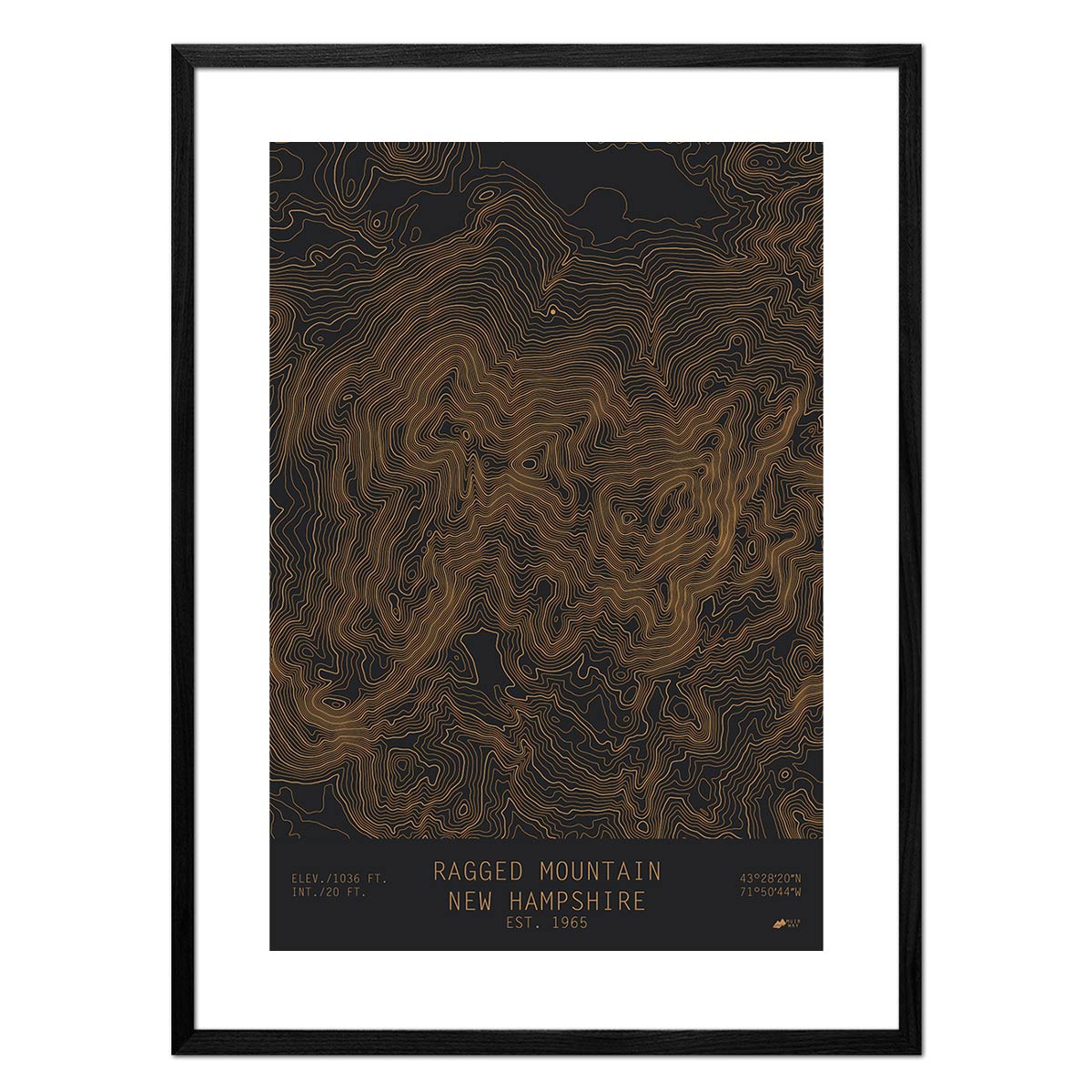 Ragged Mountain, New Hampshire-TOPO Series Map – Muir Way