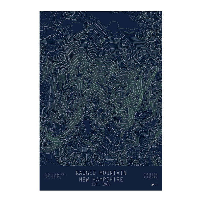 Ragged Mountain, New Hampshire - Muir Way - TOPO Series