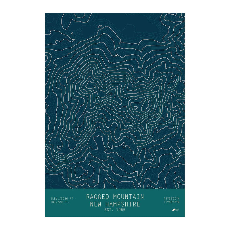 Ragged Mountain, New Hampshire - Muir Way - TOPO Series