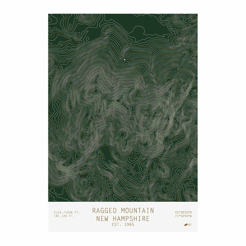 Ragged Mountain, New Hampshire - Muir Way - TOPO Series