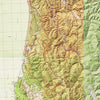 Redwood National Park Shaded Relief Map