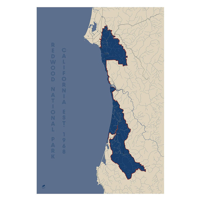 Redwood National Park Map - Muir Way - National Park