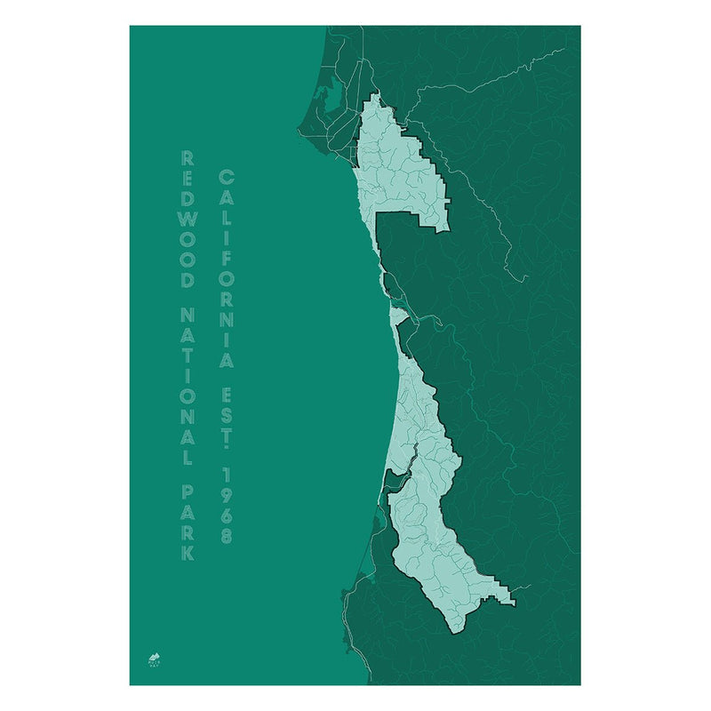 Redwood National Park Map - Muir Way - National Park