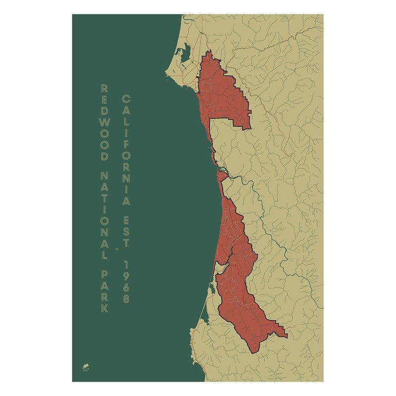 Redwood National Park Map - Muir Way - National Park