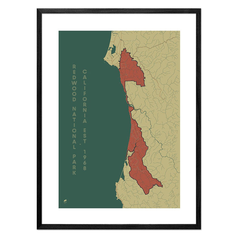 Redwood National Park Map - Muir Way - National Park