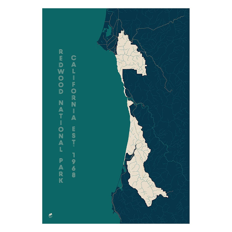 Redwood National Park Map - Muir Way - National Park