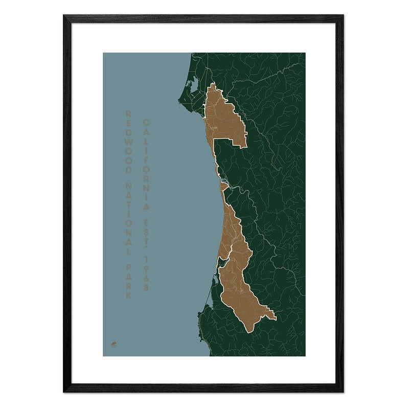 Redwood National Park Map - Muir Way - National Park