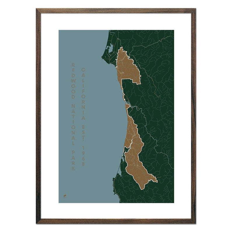 Redwood National Park Map - Muir Way - National Park