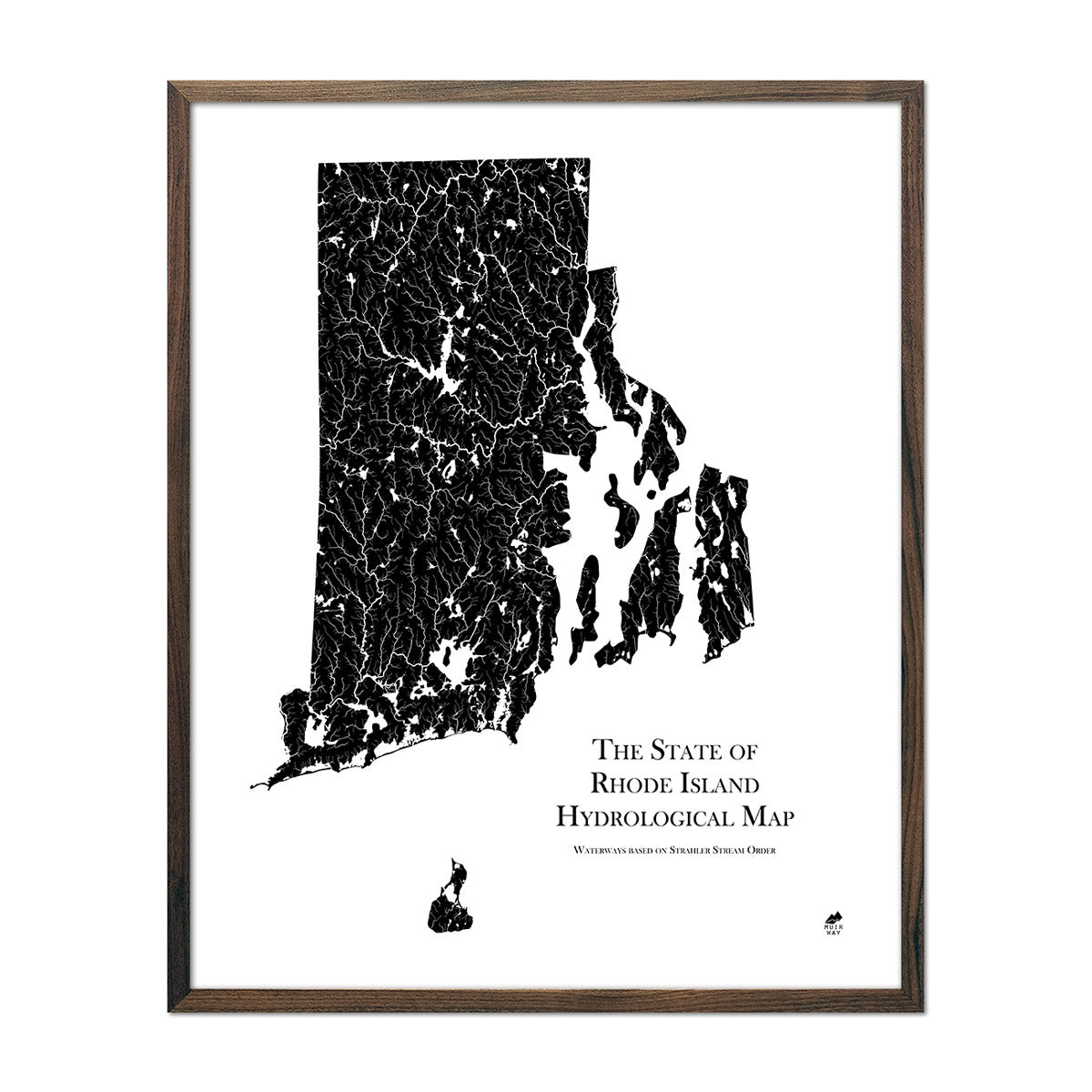 Rhode Island Hydrological Map