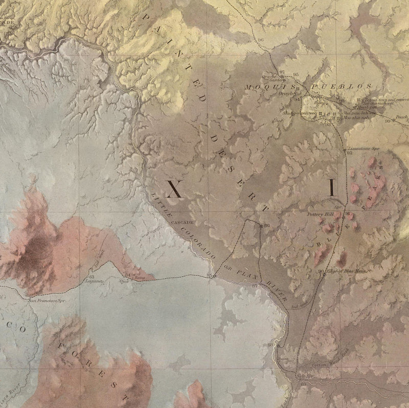 Rio Colorado Geologic 1858 Map - Muir Way - Vintage Map