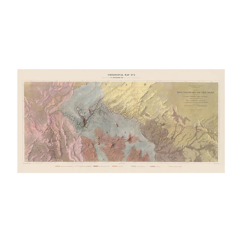Rio Colorado Geologic 1858 Map - Muir Way - Vintage Map
