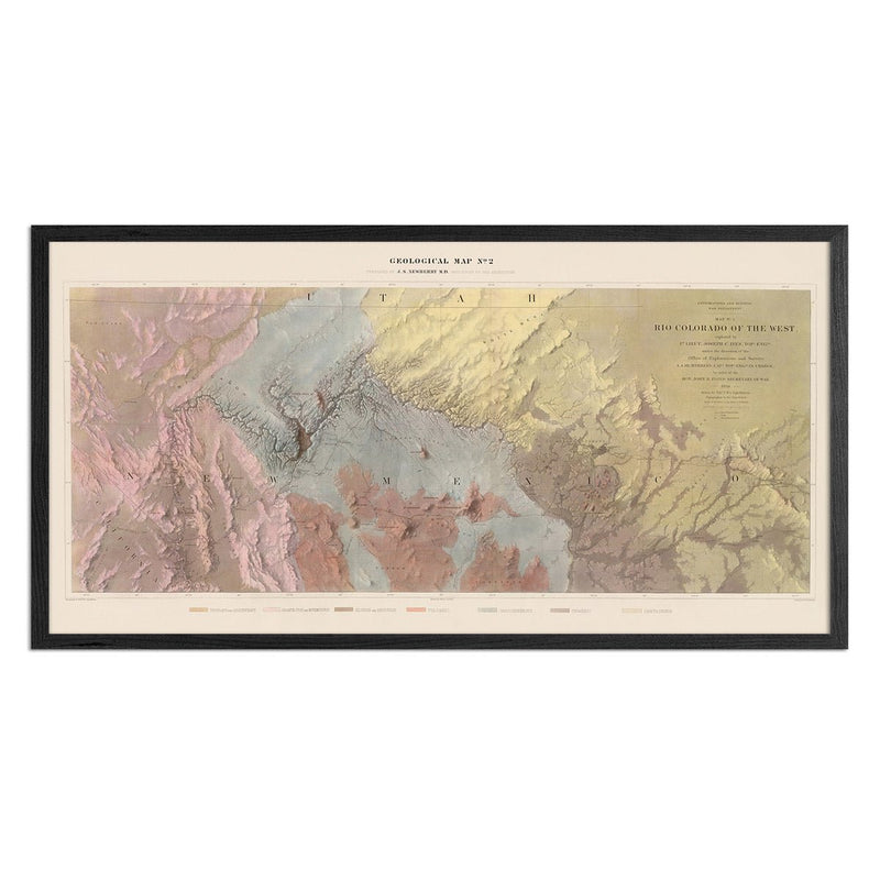 Rio Colorado Geologic 1858 Map - Muir Way - Vintage Map