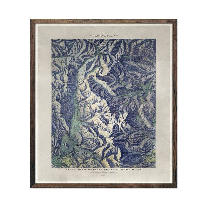 Rocky Mountain National Park Map 1914 - Muir Way - Vintage Map