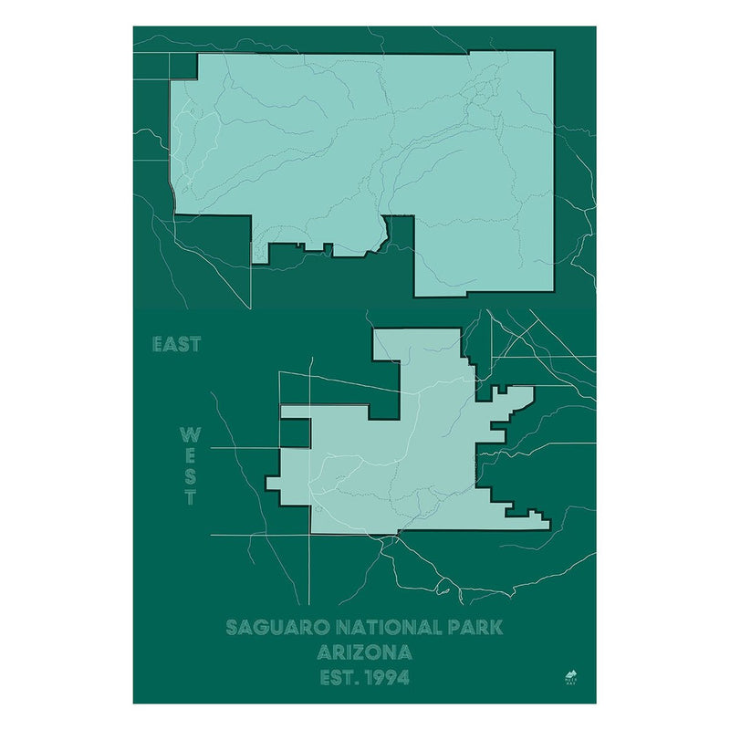 Saguaro National Park Map - Muir Way - National Park