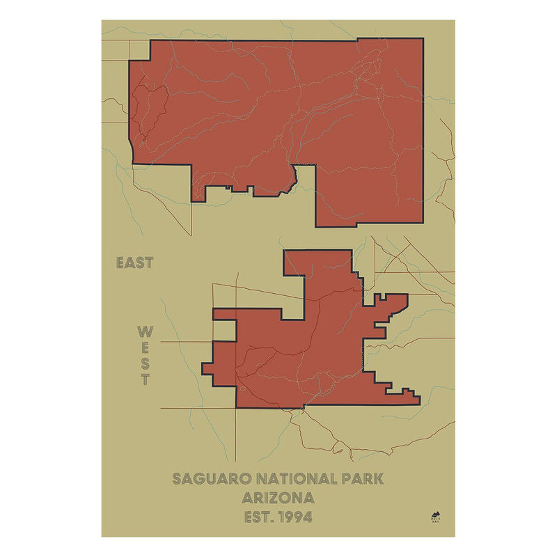 Saguaro National Park Map - Muir Way - National Park