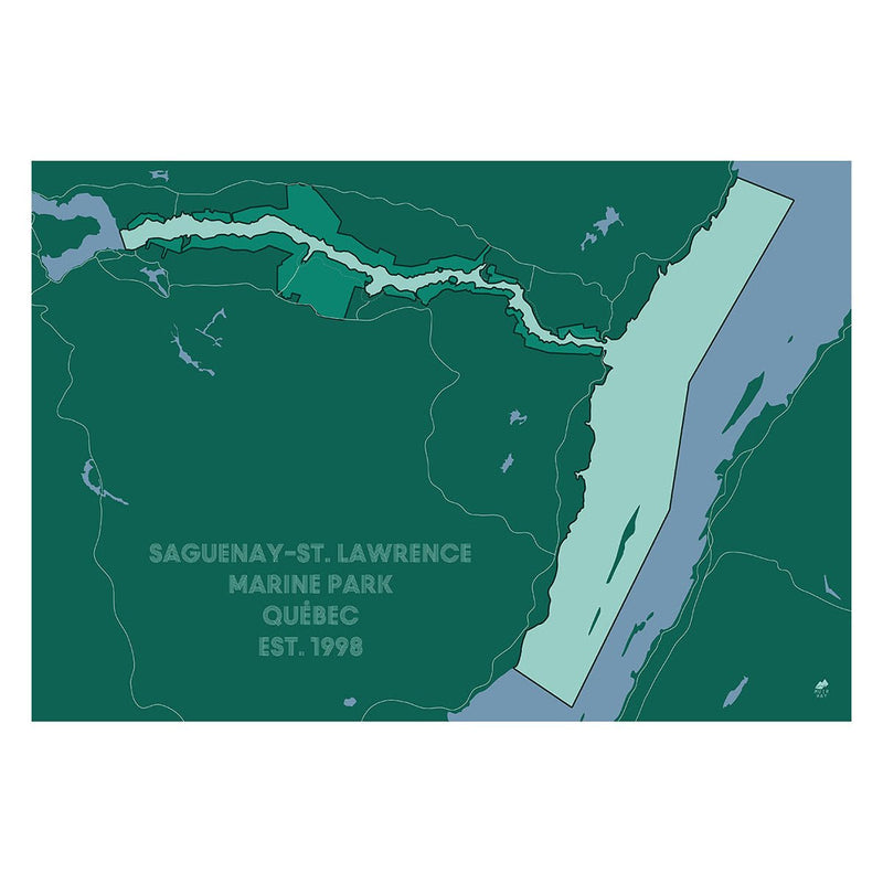 Saguenay and St. Lawrence Marine Park Map - Muir Way - National Park