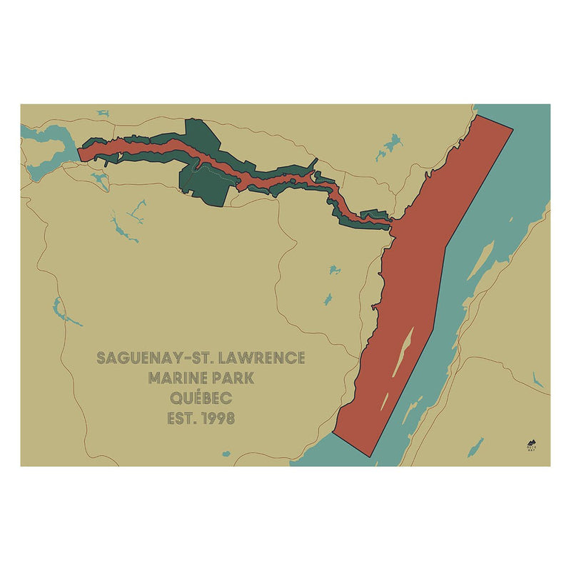Saguenay and St. Lawrence Marine Park Map - Muir Way - National Park