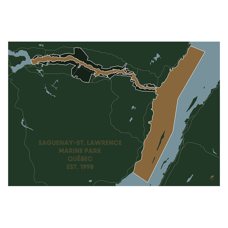Saguenay and St. Lawrence Marine Park Map - Muir Way - National Park
