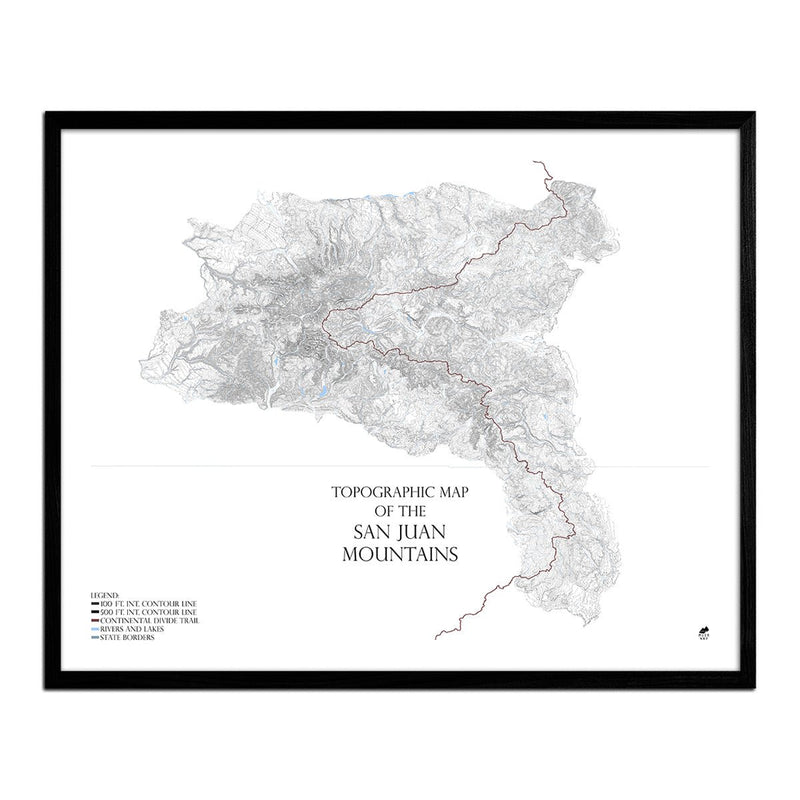 San Juan Mountains Map - Muir Way - Range Series