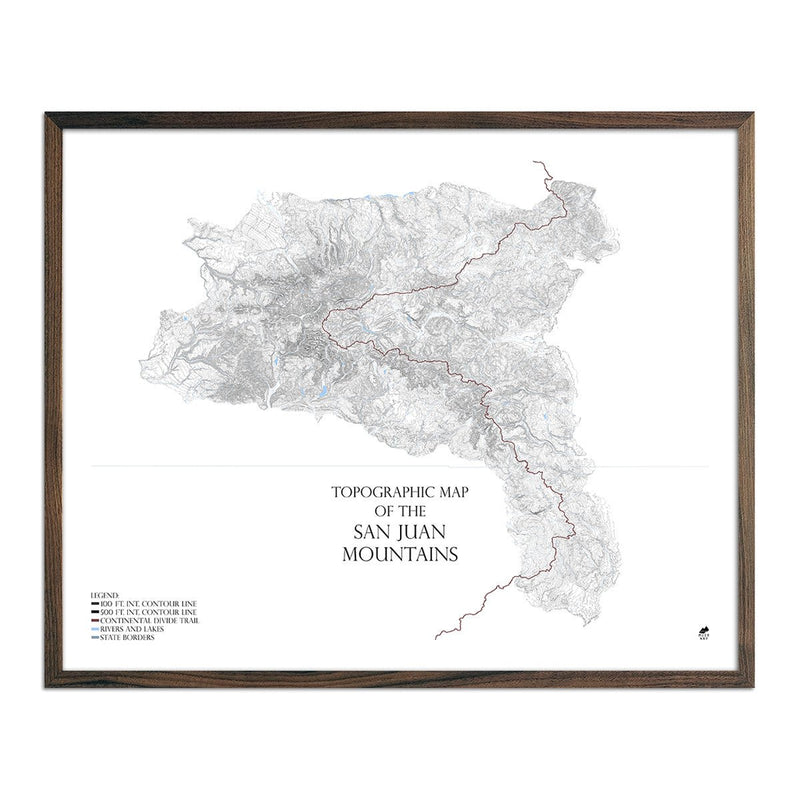 San Juan Mountains Map - Muir Way - Range Series