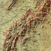 Shenandoah Shaded Relief Map