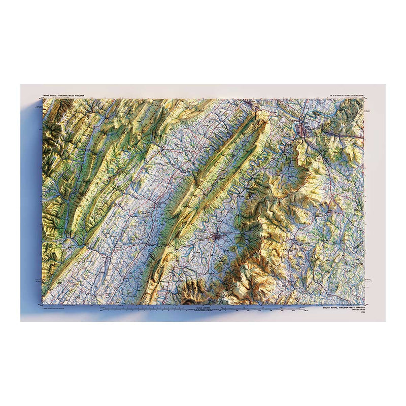 Shenandoah National Park 1986 Shaded Relief Map - Muir Way - Vintage Relief