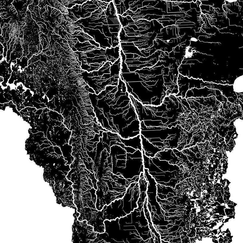 Souris - Red - Rainy Regional Hydrological Map - Muir Way - Hydrology