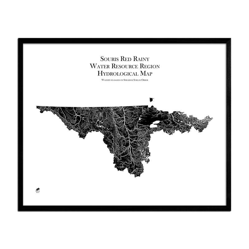 Souris - Red - Rainy Regional Hydrological Map - Muir Way - Hydrology