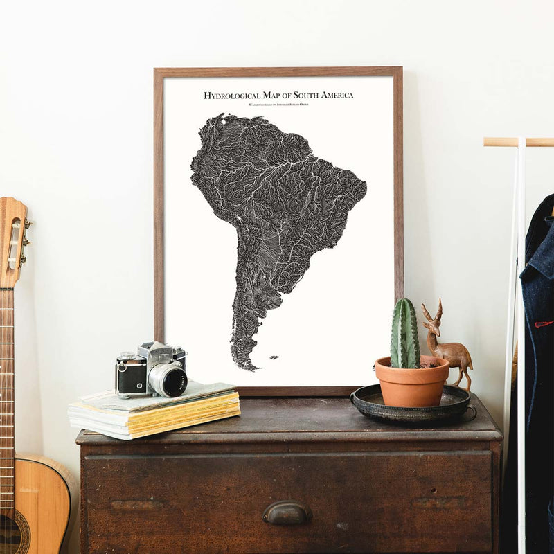 Hydrological Map of South America - Muir Way - Hydrology