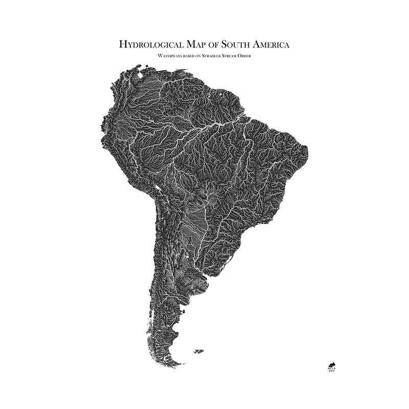 Hydrological Map of South America - Muir Way - Hydrology