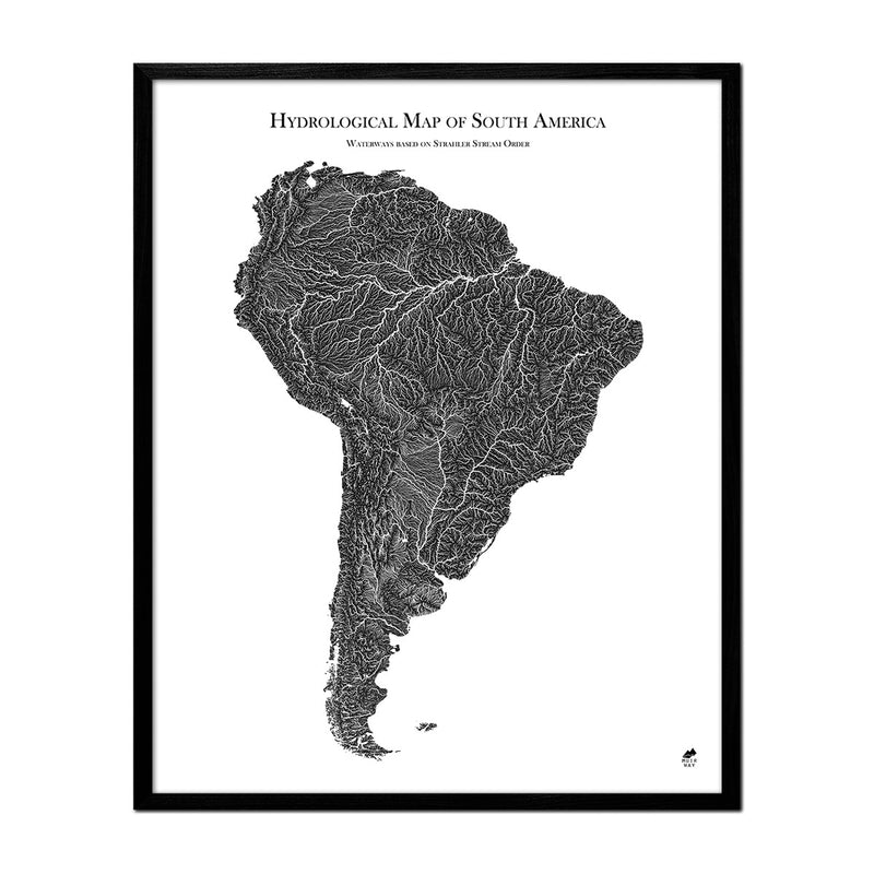 South America Hydrological Map