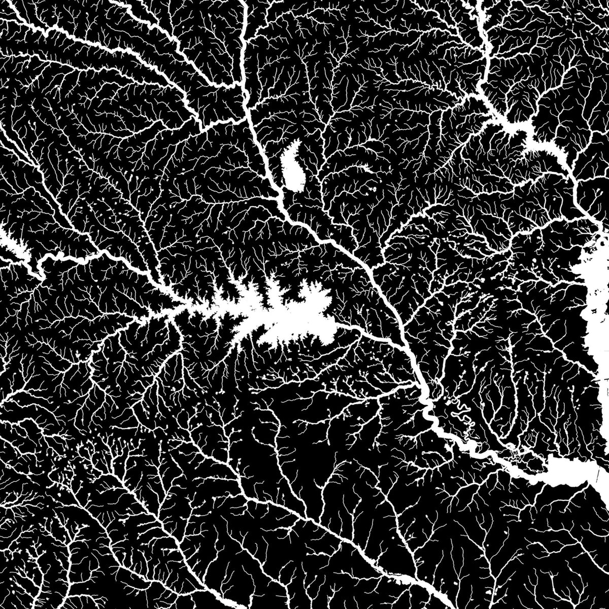 South Carolina Hydrology Series Map | Map of rivers, streams & more ...