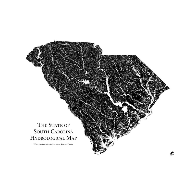 South Carolina Hydrological Map - Muir Way - Hydrology