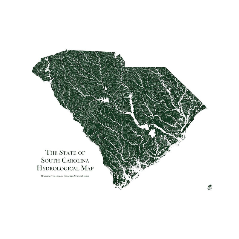 South Carolina Hydrological Map - Muir Way - Hydrology