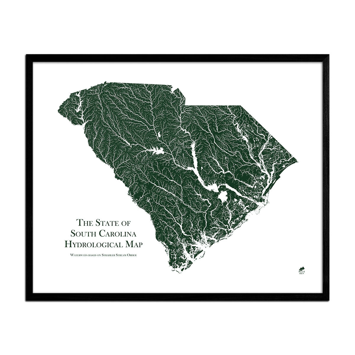 South Carolina Hydrology Series Map | Map of rivers, streams & more ...