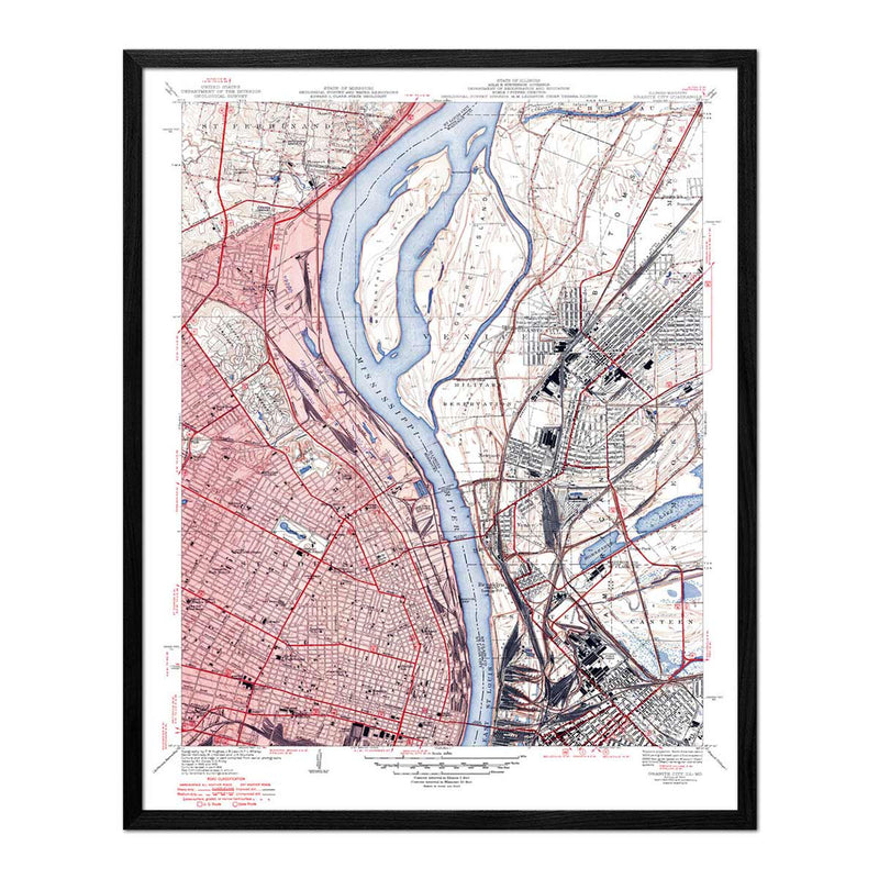 St. Louis, MO 1950 USGS Map - Muir Way - Vintage Map