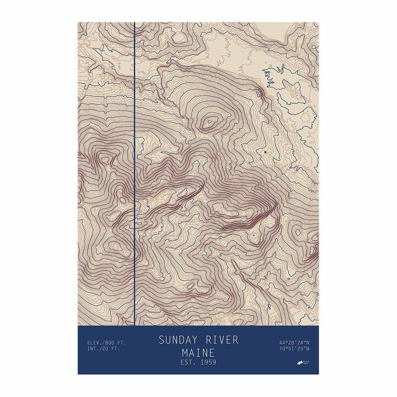 Sunday River, Maine - Muir Way - TOPO Series