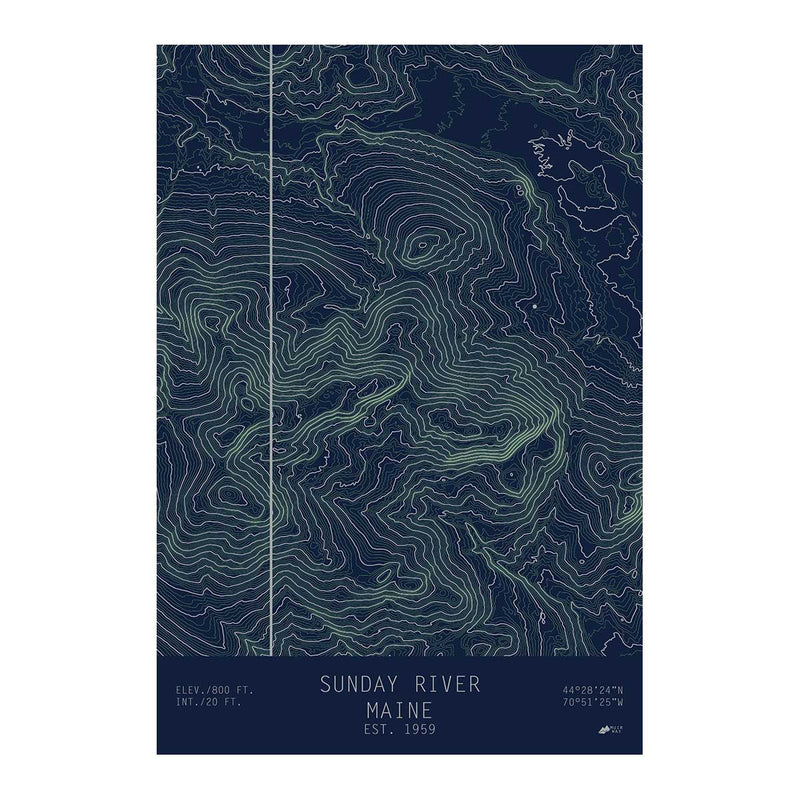 Sunday River, Maine - Muir Way - TOPO Series