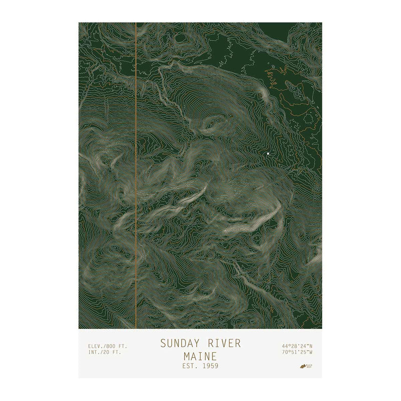 Sunday River, Maine - Muir Way - TOPO Series
